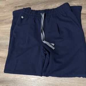Navy Drawstring Capri scrub pants